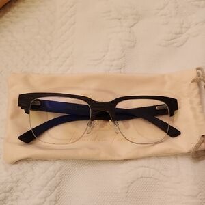 Stylish Black Half-Rim Glasses